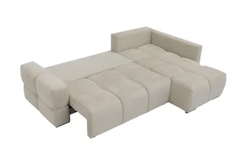Hardam Bäddsoffa med Schäslong 3-sits i Chenille - Brun - Möbler - Soffa - Bäddsoffa