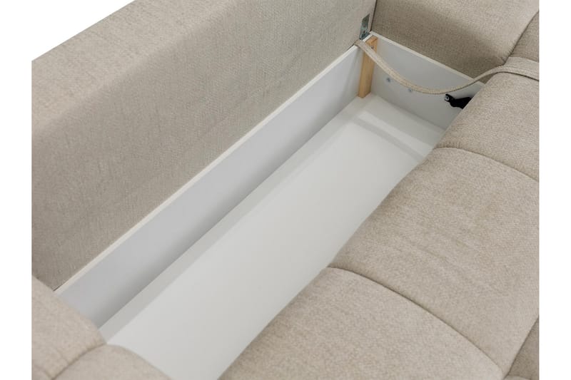 Hardam Bäddsoffa med Schäslong 3-sits i Chenille - Grå - Möbler - Soffa - Bäddsoffa