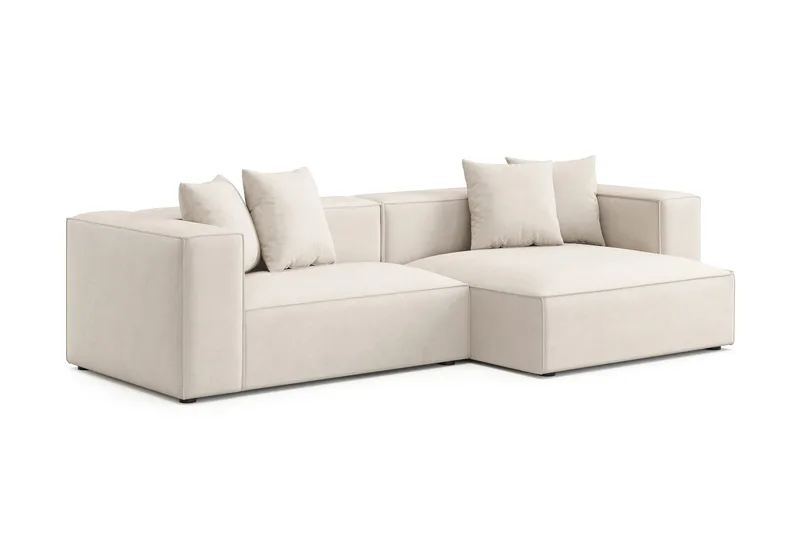 Havana 3-sits Låg Soffa med vändbar divan - Beige - Möbler - Soffa - Divansoffor & schäslongsoffa