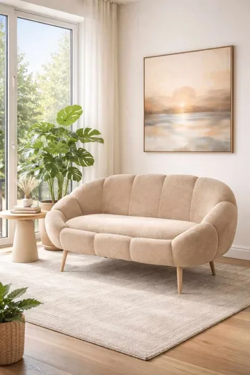 Havel 2-sits Rak Soffa i Tyg - Beige - Möbler - Soffa - 2 sits soffa