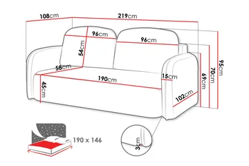 Hemanti Bäddsoffa 2-sits - Vit - Möbler - Soffa - Bäddsoffa