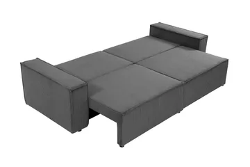 Hobson Bäddsoffa 3-sits i Plysch - Brun - Möbler - Soffa - Bäddsoffa