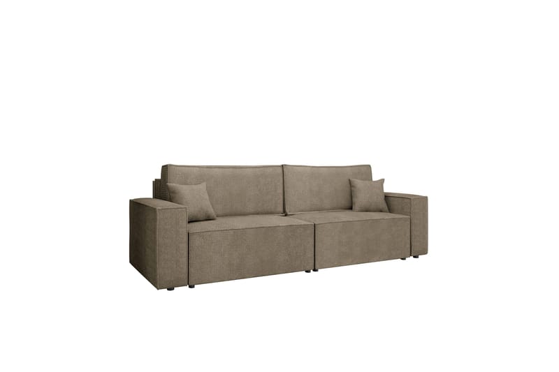 Hobson Bäddsoffa 3-sits i Plysch, Brun