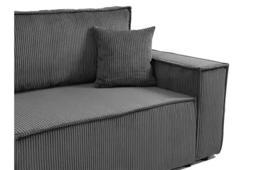 Hobson Bäddsoffa 3-sits i Plysch - Brun - Möbler - Soffa - Bäddsoffa