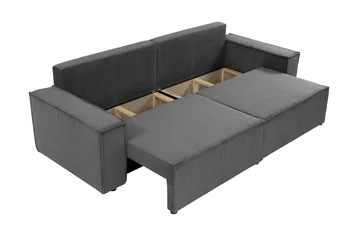 Hobson Bäddsoffa 3-sits i Plysch - Brun - Möbler - Soffa - Bäddsoffa