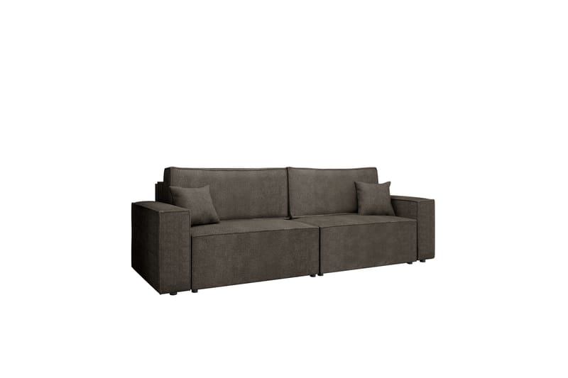 Hobson Bäddsoffa 3-sits i Plysch - Grå - Möbler - Soffa - Bäddsoffa