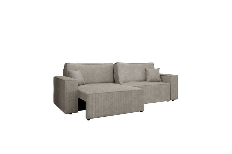 Hobson Bäddsoffa 3-sits i Plysch - Grå - Möbler - Soffa - Bäddsoffa