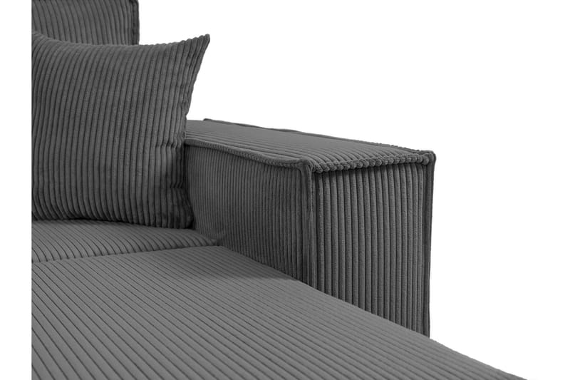 Hobson Bäddsoffa 3-sits i Plysch - Grå - Möbler - Soffa - Bäddsoffa