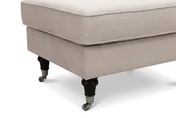 Howard Classic Soffgrupp 3-Sits Soffa och Fotpall i Sammet - Beige - Möbler - Soffa - Soffgrupp - Howard soffgrupp