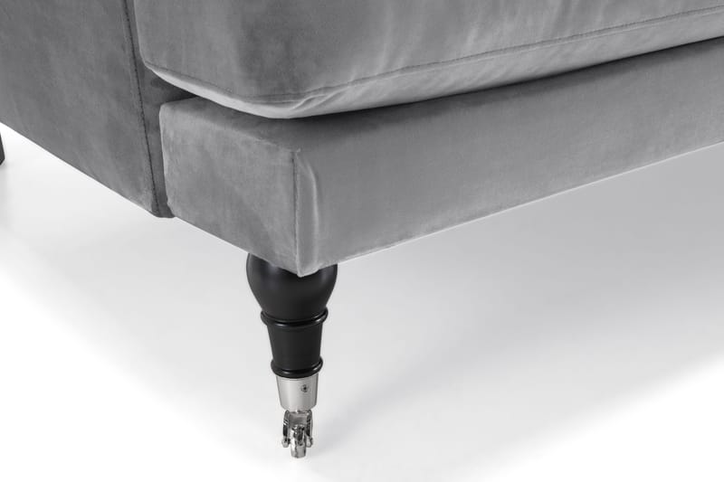 Andrew 2-sits Sammetssoffa - Ljusgrå - Möbler - Soffa - 2 sits soffa