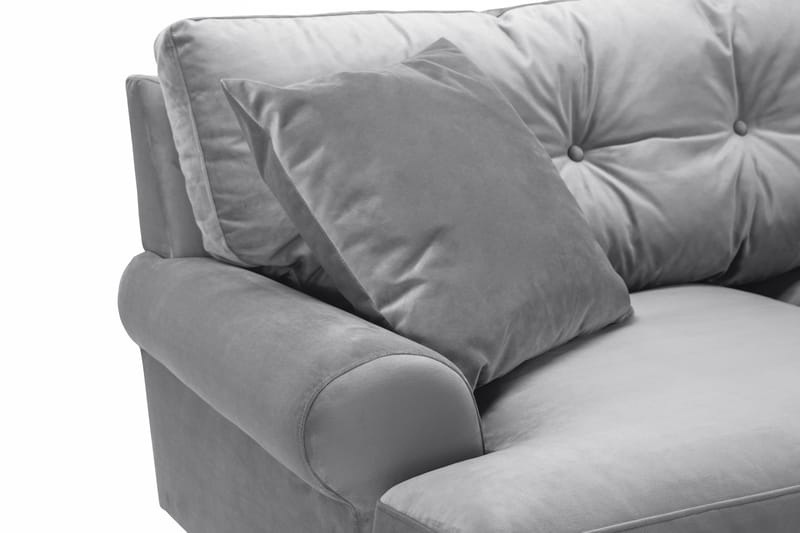 Andrew 2-sits Sammetssoffa - Ljusgrå - Möbler - Soffa - Howardsoffor