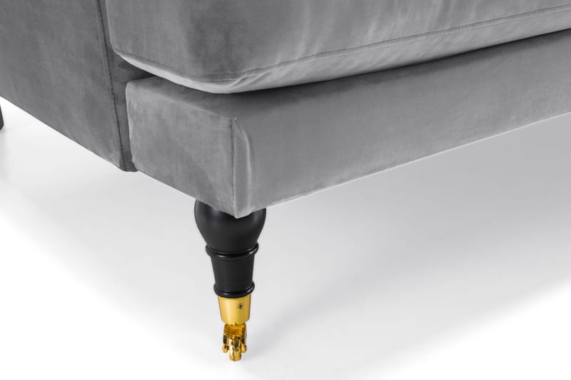 Andrew 2-sits Sammetssoffa - Ljusgrå - Möbler - Soffa - 2 sits soffa