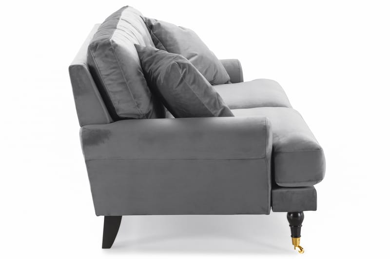 Andrew 2-sits Sammetssoffa - Ljusgrå - Möbler - Soffa - Howardsoffor