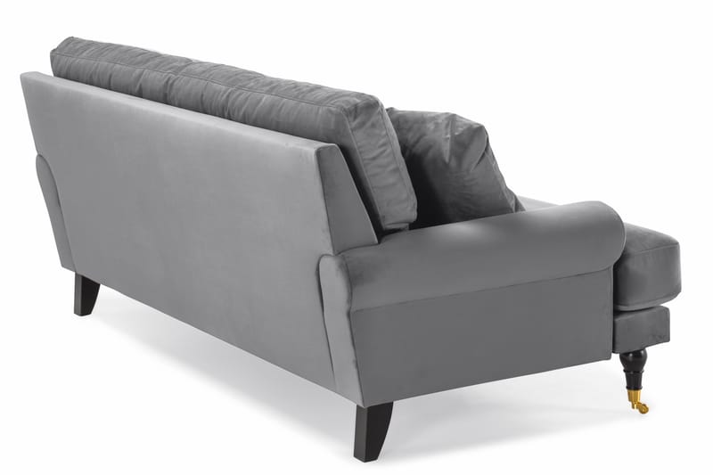 Andrew 2-sits Sammetssoffa - Ljusgrå - Möbler - Soffa - Howardsoffor