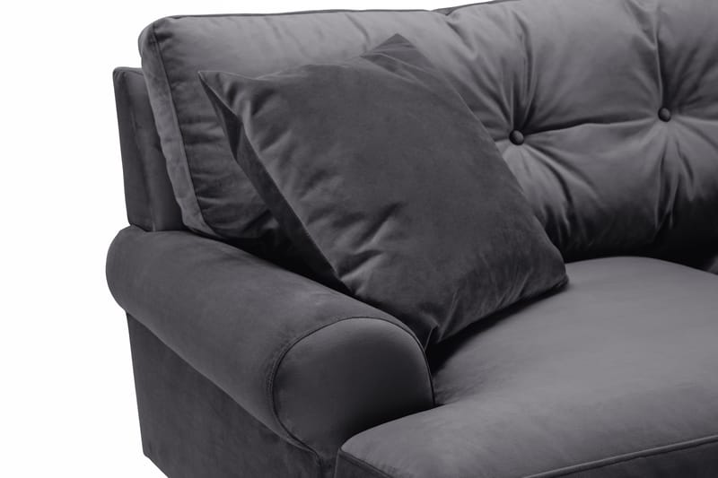 Andrew 2-sits Sammetssoffa - Mörkgrå - Möbler - Soffa - Howardsoffor