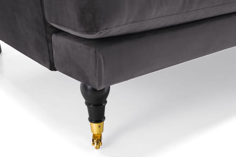 Andrew 2-sits Sammetssoffa - Mörkgrå - Möbler - Soffa - 2 sits soffa