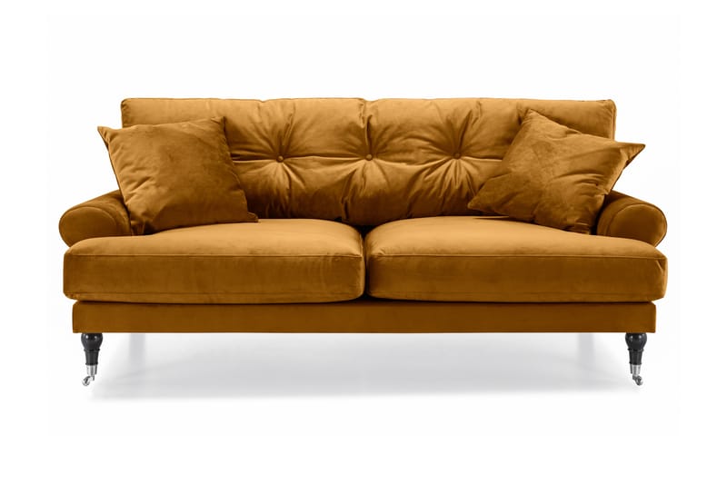 Andrew 2-sits Sammetssoffa - Mörkgul - Möbler - Soffa - Howardsoffor