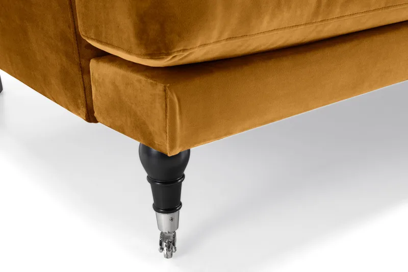 Andrew 2-sits Sammetssoffa - Mörkgul - Möbler - Soffa - 2 sits soffa