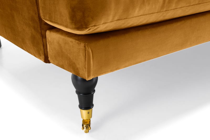 Andrew 2-sits Sammetssoffa - Mörkgul - Möbler - Soffa - 2 sits soffa