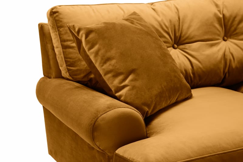 Andrew 2-sits Sammetssoffa - Mörkgul - Möbler - Soffa - Howardsoffor