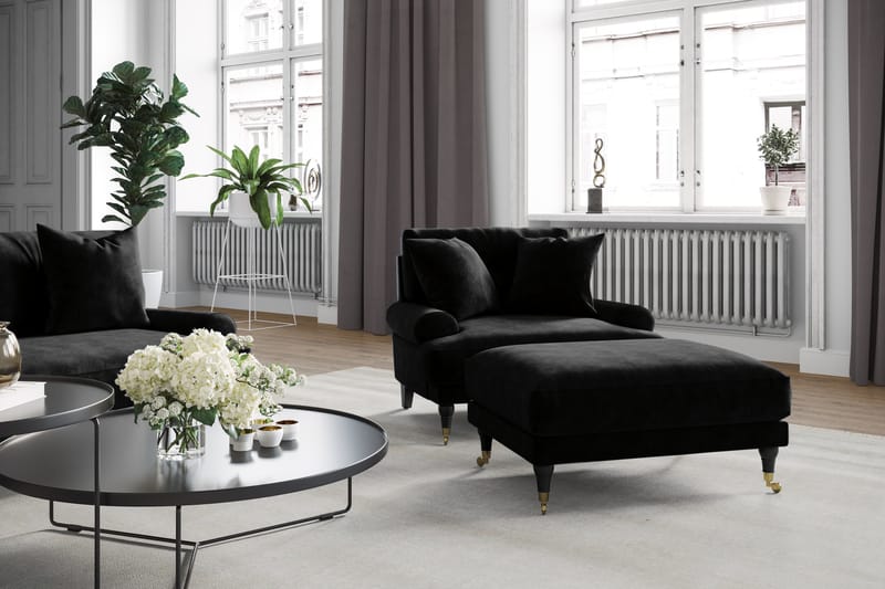 Andrew 2-sits Sammetssoffa - Svart - Möbler - Soffa - Howardsoffor