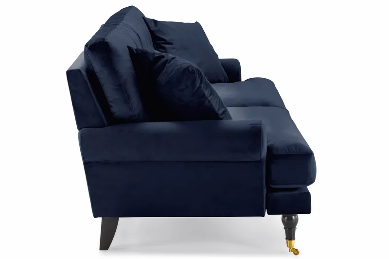 Andrew 3-sits Sammetssoffa - Blå - Möbler - Soffa - 3 sits soffa
