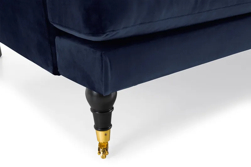 Andrew 3-sits Sammetssoffa - Blå - Möbler - Soffa - 3 sits soffa