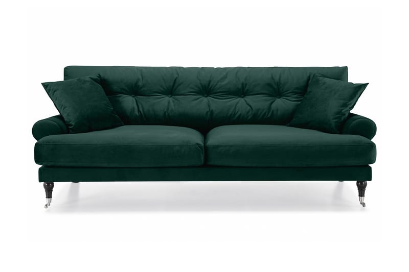 Andrew 3-sits Sammetssoffa - Grön - Möbler - Soffa - 3 sits soffa