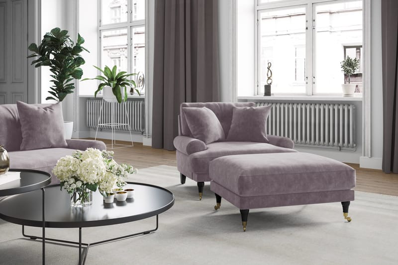 Andrew 3-sits Sammetssoffa - Lila - Möbler - Soffa - Howardsoffor