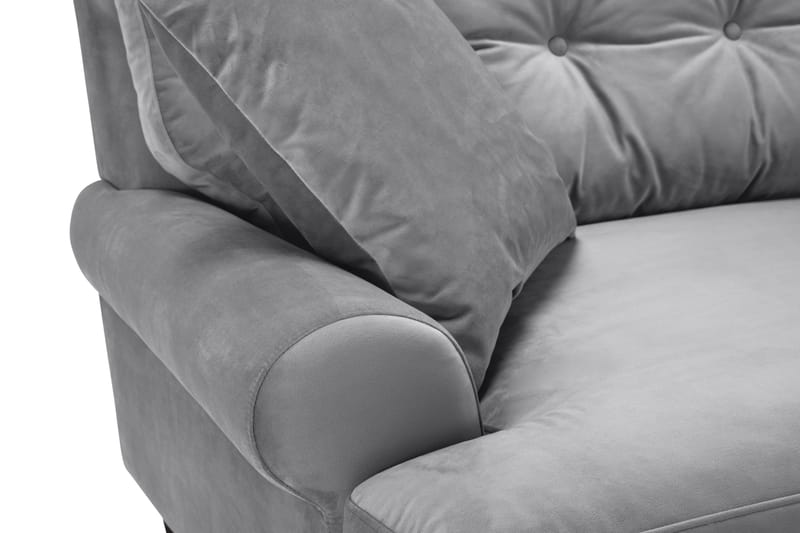 Andrew 3-sits Sammetssoffa - Ljusgrå - Möbler - Soffa - Howardsoffor