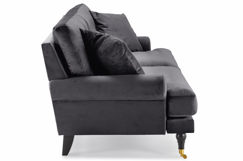 Andrew 3-sits Sammetssoffa - Mörkgrå - Möbler - Soffa - Howardsoffor