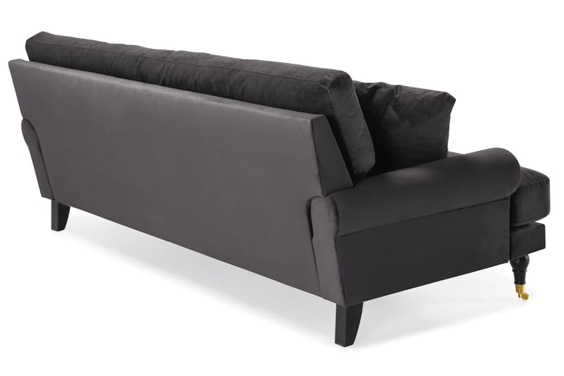 Andrew 3-sits Sammetssoffa - Mörkgrå - Möbler - Soffa - Howardsoffor