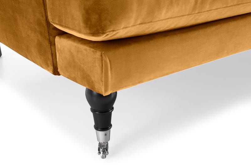 Andrew 3-sits Sammetssoffa - Mörkgul - Möbler - Soffa - 3 sits soffa