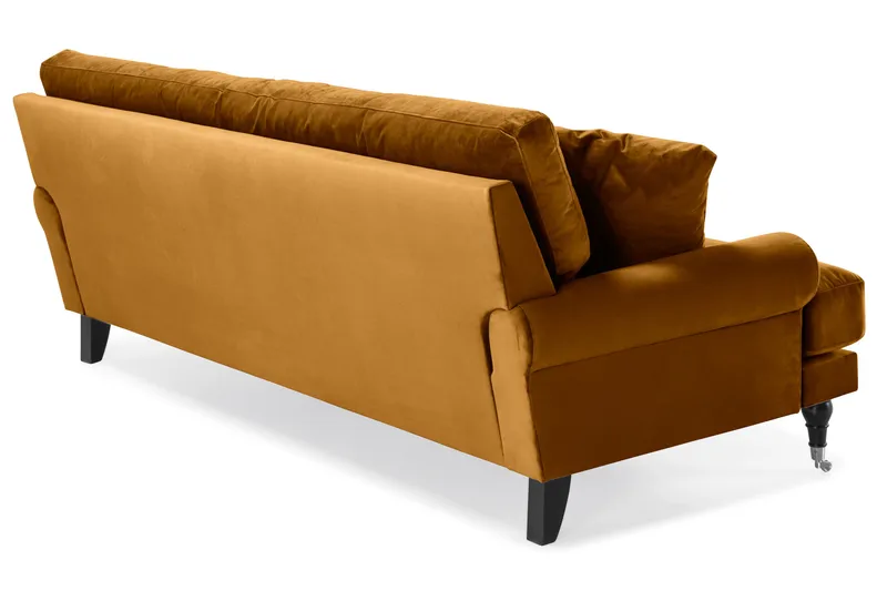 Andrew 3-sits Sammetssoffa - Mörkgul - Möbler - Soffa - 3 sits soffa