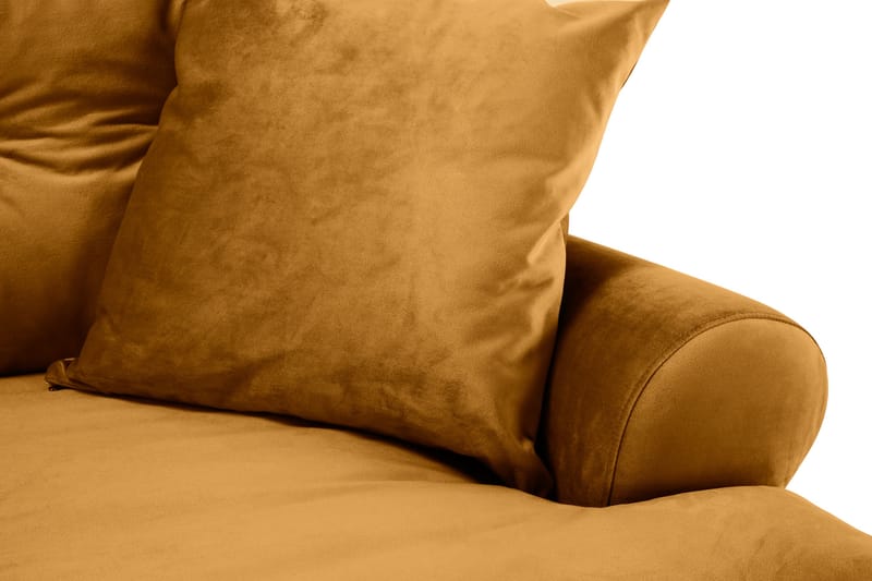 Andrew 3-sits Sammetssoffa - Mörkgul - Möbler - Soffa - 3 sits soffa