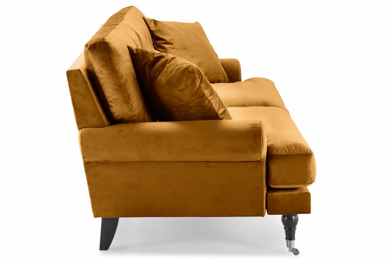 Andrew 3-sits Sammetssoffa - Mörkgul - Möbler - Soffa - Howardsoffor