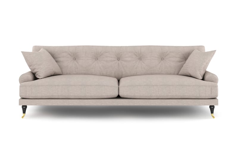 Andrew 3-sits Soffa - Beige/Mässing - Howardsoffor - 3 sits soffa