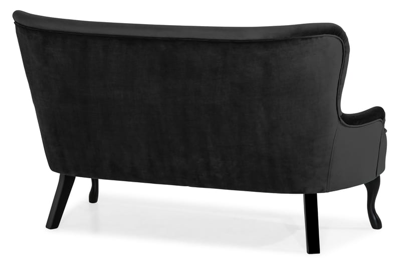 Dahlia Soffa Sammet - Svart - Howardsoffor - Sammetssoffa - 2 sits soffa