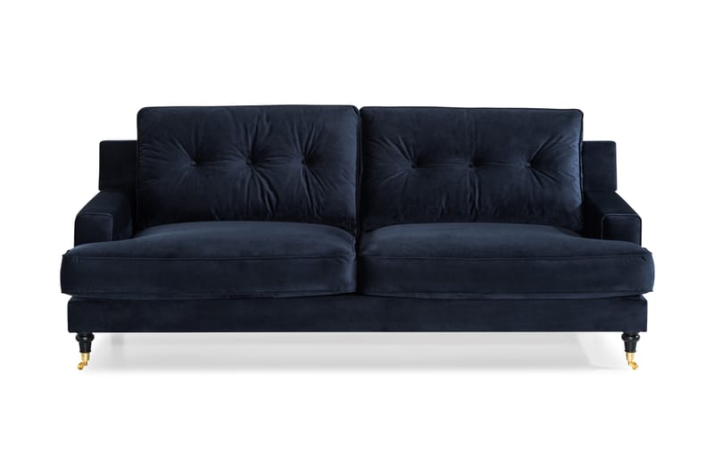Dalby Sammetssoffa 3-sits - Midnattsblå - Howardsoffor - Sammetssoffa - 3 sits soffa