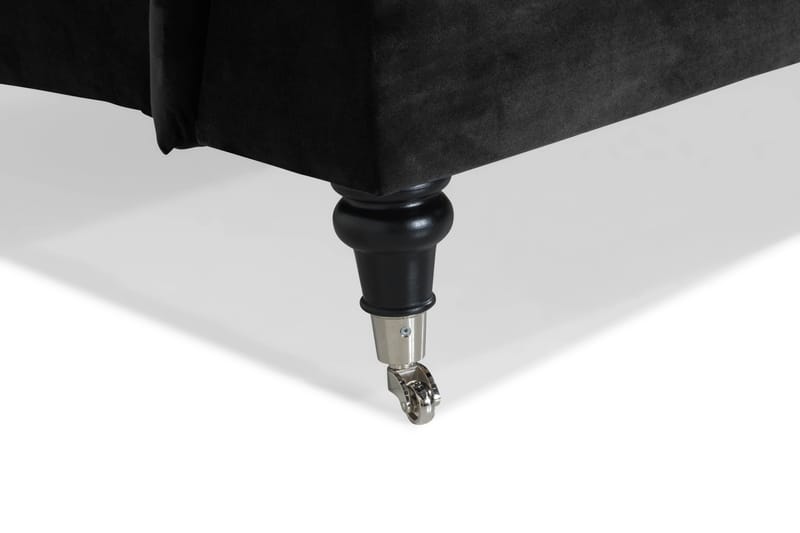 Howard Classic 2-sits Svängd Sammetssoffa - Svart - Möbler - Soffa - Howardsoffor