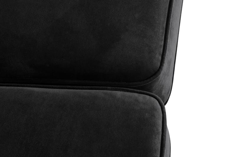Howard Classic 2-sits Svängd Sammetssoffa - Svart - Möbler - Soffa - Howardsoffor