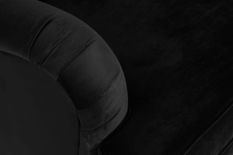 Howard Classic 2-sits Svängd Sammetssoffa - Svart - Möbler - Soffa - Howardsoffor