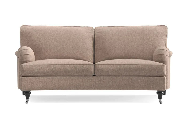 Howard Classic 2-sits Svängd Tygsoffa - Mörkbeige - Möbler - Soffa - Howardsoffor