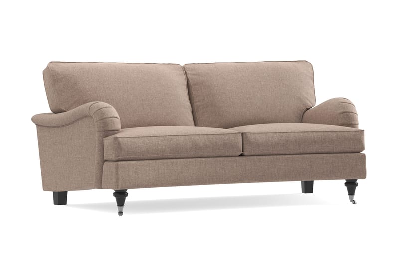 Howard Classic 2-sits Svängd Tygsoffa - Mörkbeige - Möbler - Soffa - Howardsoffor