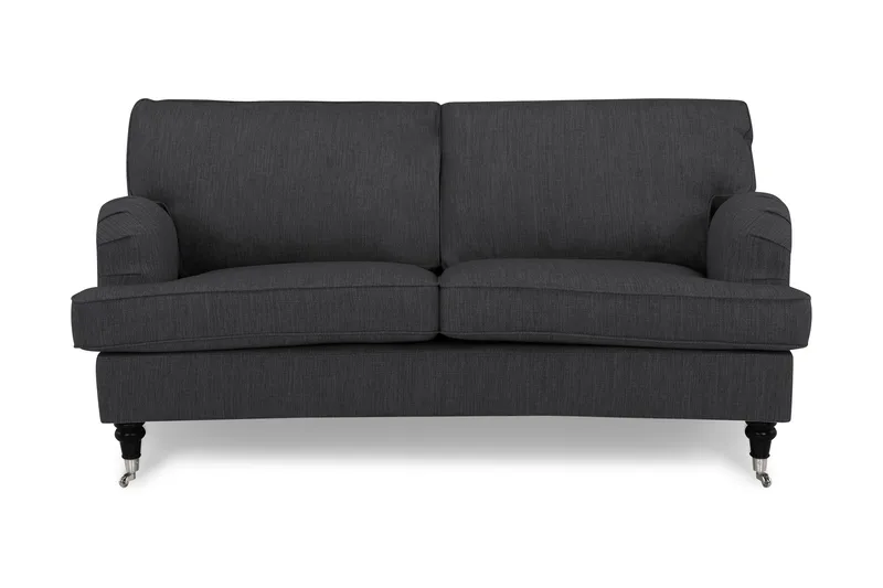 Howard Classic 2-sits Svängd Tygsoffa, Mörkgrå