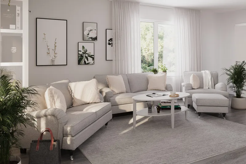 Howard Classic 2-sits Tygsoffa - Grå - Möbler - Soffa - Howardsoffor