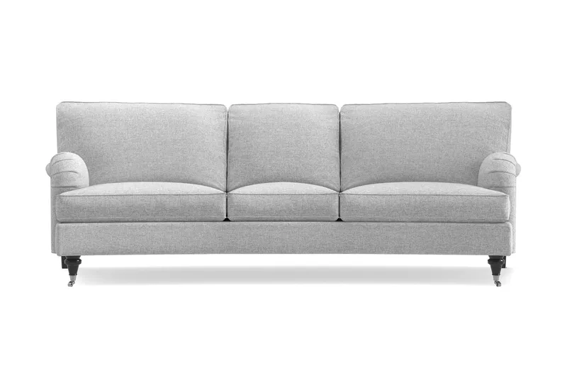 Howard Classic 3-sits Svängd Tygsoffa, Grå