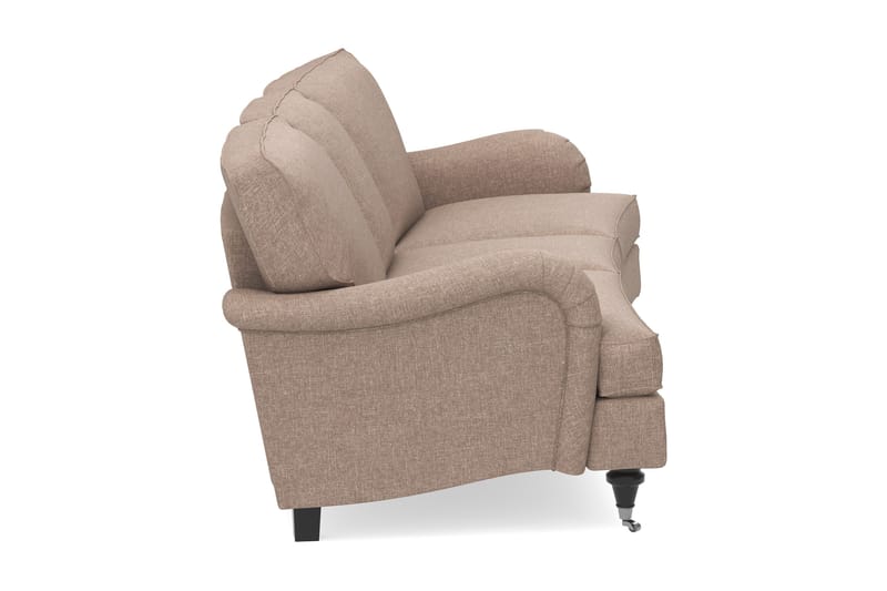 Howard Classic 3-sits Svängd Tygsoffa - Mörkbeige - Möbler - Soffa - Howardsoffor