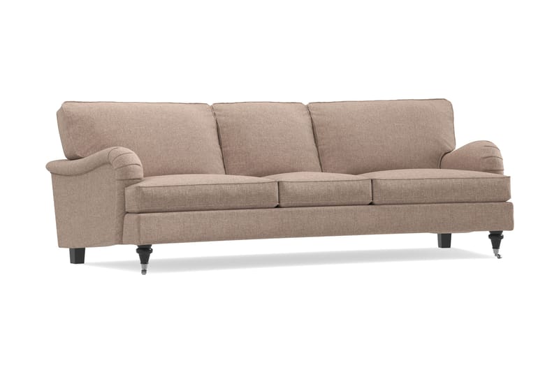 Howard Classic 3-sits Svängd Tygsoffa - Mörkbeige - Möbler - Soffa - Howardsoffor