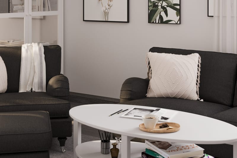 Howard Classic 3-sits Svängd Tygsoffa - Mörkgrå - Möbler - Soffa - Howardsoffor